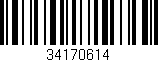 Código de barras (EAN, GTIN, SKU, ISBN): '34170614'