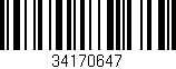 Código de barras (EAN, GTIN, SKU, ISBN): '34170647'