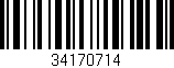 Código de barras (EAN, GTIN, SKU, ISBN): '34170714'