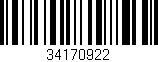 Código de barras (EAN, GTIN, SKU, ISBN): '34170922'