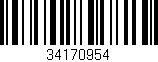 Código de barras (EAN, GTIN, SKU, ISBN): '34170954'
