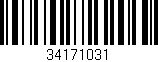 Código de barras (EAN, GTIN, SKU, ISBN): '34171031'