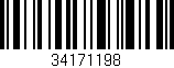 Código de barras (EAN, GTIN, SKU, ISBN): '34171198'