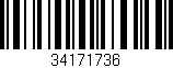 Código de barras (EAN, GTIN, SKU, ISBN): '34171736'