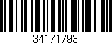 Código de barras (EAN, GTIN, SKU, ISBN): '34171793'