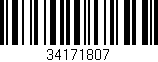 Código de barras (EAN, GTIN, SKU, ISBN): '34171807'