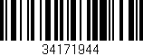 Código de barras (EAN, GTIN, SKU, ISBN): '34171944'
