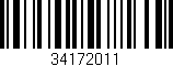 Código de barras (EAN, GTIN, SKU, ISBN): '34172011'
