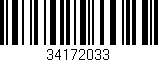 Código de barras (EAN, GTIN, SKU, ISBN): '34172033'