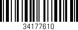 Código de barras (EAN, GTIN, SKU, ISBN): '34177610'