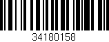 Código de barras (EAN, GTIN, SKU, ISBN): '34180158'