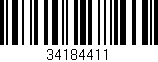 Código de barras (EAN, GTIN, SKU, ISBN): '34184411'