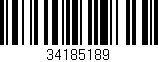 Código de barras (EAN, GTIN, SKU, ISBN): '34185189'