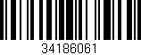 Código de barras (EAN, GTIN, SKU, ISBN): '34186061'