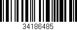 Código de barras (EAN, GTIN, SKU, ISBN): '34186485'