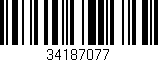 Código de barras (EAN, GTIN, SKU, ISBN): '34187077'