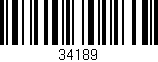 Código de barras (EAN, GTIN, SKU, ISBN): '34189'