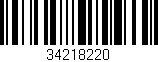 Código de barras (EAN, GTIN, SKU, ISBN): '34218220'