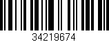 Código de barras (EAN, GTIN, SKU, ISBN): '34219674'