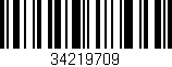 Código de barras (EAN, GTIN, SKU, ISBN): '34219709'