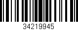 Código de barras (EAN, GTIN, SKU, ISBN): '34219945'