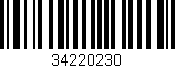 Código de barras (EAN, GTIN, SKU, ISBN): '34220230'
