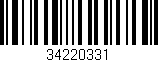 Código de barras (EAN, GTIN, SKU, ISBN): '34220331'