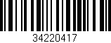 Código de barras (EAN, GTIN, SKU, ISBN): '34220417'