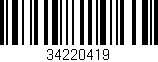 Código de barras (EAN, GTIN, SKU, ISBN): '34220419'