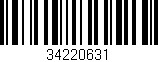 Código de barras (EAN, GTIN, SKU, ISBN): '34220631'