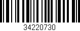 Código de barras (EAN, GTIN, SKU, ISBN): '34220730'