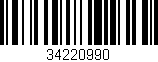 Código de barras (EAN, GTIN, SKU, ISBN): '34220990'