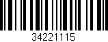 Código de barras (EAN, GTIN, SKU, ISBN): '34221115'
