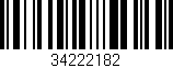 Código de barras (EAN, GTIN, SKU, ISBN): '34222182'