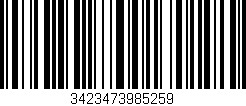 Código de barras (EAN, GTIN, SKU, ISBN): '3423473985259'