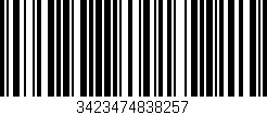 Código de barras (EAN, GTIN, SKU, ISBN): '3423474838257'