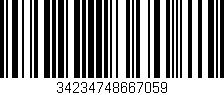 Código de barras (EAN, GTIN, SKU, ISBN): '34234748667059'