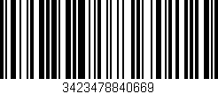 Código de barras (EAN, GTIN, SKU, ISBN): '3423478840669'