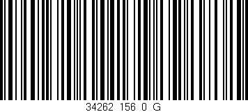 Código de barras (EAN, GTIN, SKU, ISBN): '34262_156_0_G'