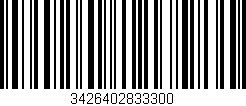 Código de barras (EAN, GTIN, SKU, ISBN): '3426402833300'