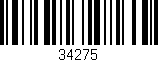 Código de barras (EAN, GTIN, SKU, ISBN): '34275'