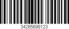 Código de barras (EAN, GTIN, SKU, ISBN): '34285699123'