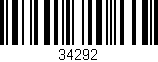 Código de barras (EAN, GTIN, SKU, ISBN): '34292'