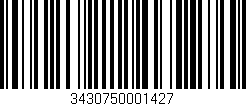 Código de barras (EAN, GTIN, SKU, ISBN): '3430750001427'