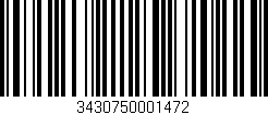 Código de barras (EAN, GTIN, SKU, ISBN): '3430750001472'