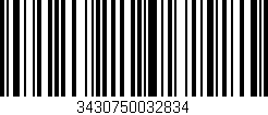 Código de barras (EAN, GTIN, SKU, ISBN): '3430750032834'