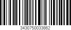Código de barras (EAN, GTIN, SKU, ISBN): '3430750033862'