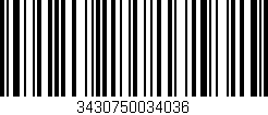Código de barras (EAN, GTIN, SKU, ISBN): '3430750034036'
