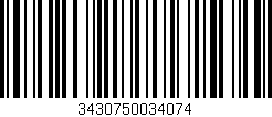 Código de barras (EAN, GTIN, SKU, ISBN): '3430750034074'