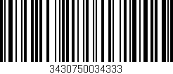 Código de barras (EAN, GTIN, SKU, ISBN): '3430750034333'